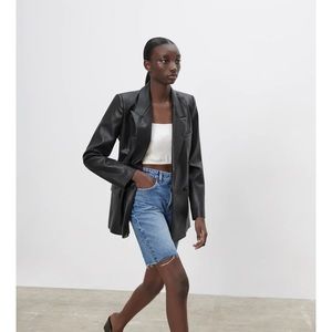 Zara Leather Blazer